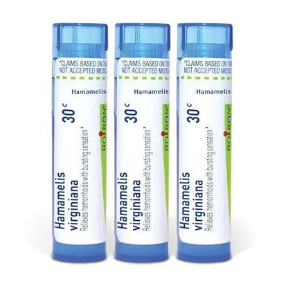 Boiron Hamamelis Virginiana 30C Homöopathisches Arzneimittel gegen Hämorrhoiden mit Druckgefühl – Packung mit 3 (240 Kügelchen)