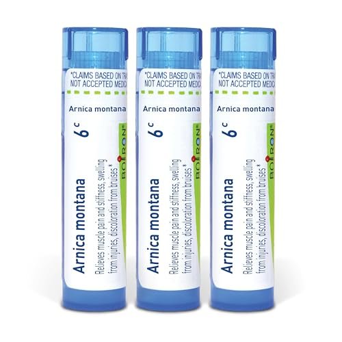 Boiron Arnica Montana 6C Homöopathisches Mittel gegen Muskelschmerzen und Steifheit – 3er-Pack (240 Kügelchen)