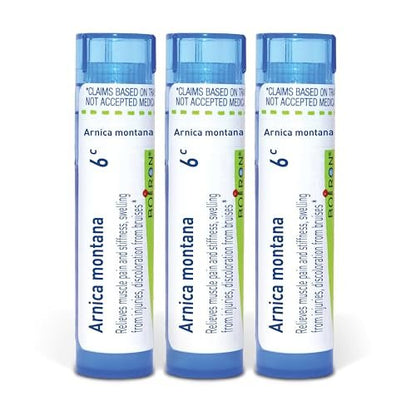 Boiron Arnica Montana 6C Homöopathisches Mittel gegen Muskelschmerzen und Steifheit – 3er-Pack (240 Kügelchen)