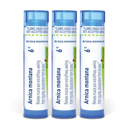 Boiron Arnica Montana 6C Homöopathisches Mittel gegen Muskelschmerzen und Steifheit – 3er-Pack (240 Kügelchen)