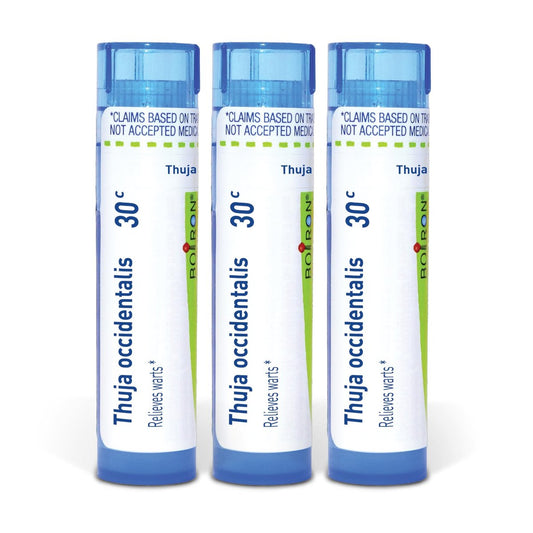 Boiron Thuja Occidentalis 30c Homöopathisches Mittel gegen Warzen – 3er-Pack (240 Kügelchen)