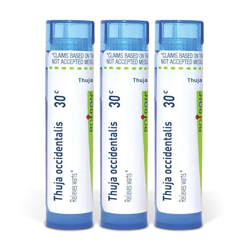 Boiron Thuja Occidentalis 30c Homöopathisches Mittel gegen Warzen – 3er-Pack (240 Kügelchen)