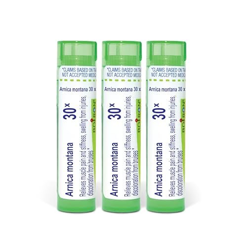 Boiron Arnica Montana 30x Homöopathisches Mittel gegen Muskelschmerzen und Steifheit – Packung mit 3 (240 Kügelchen)