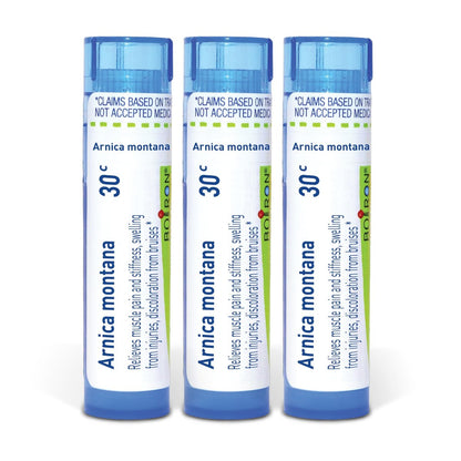 Boiron Arnica Montana 30C Homöopathisches Arzneimittel gegen Muskelschmerzen und Steifheit – Packung mit 3 (240 Kügelchen)
