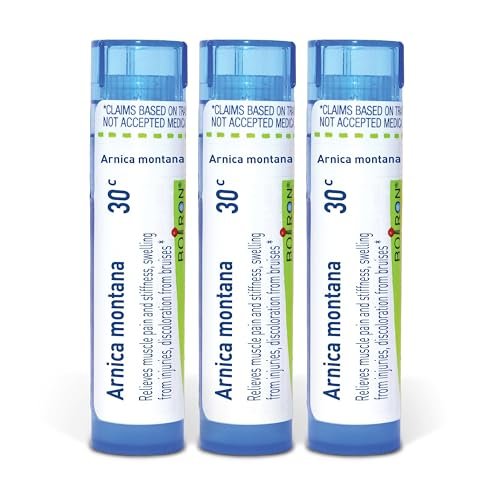 Boiron Arnica Montana 30C Homöopathisches Arzneimittel gegen Muskelschmerzen und Steifheit – Packung mit 3 (240 Kügelchen)