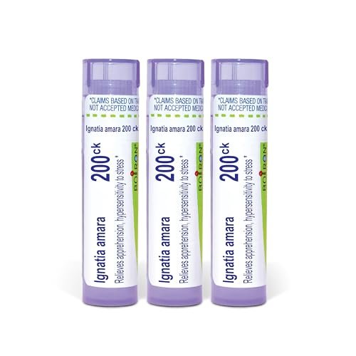 Boiron Ignatia Amara 200ck Homöopathisches Arzneimittel bei Beklemmung, Überempfindlichkeit gegen Stress – Packung mit 3 (240 Kügelchen)