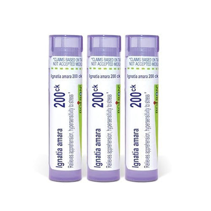 Boiron Ignatia Amara 200ck Homöopathisches Arzneimittel bei Beklemmung, Überempfindlichkeit gegen Stress – Packung mit 3 (240 Kügelchen)