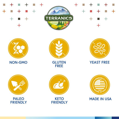 Terranics Probiotika 60 Milliarden CFU, 20 Stämme, 60 vegane Kapseln - Präbiotika & Probiotika, haltbares Nahrungsergänzungsmittel für Männer & Frauen, Non-GMO, ohne Soja, Milch & Gluten