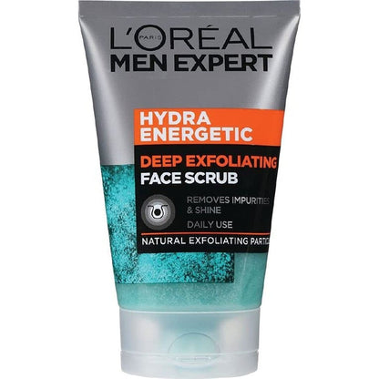 L'Oréal Paris Men Expert Gesichtspeeling, Hydra Energetic Tiefenreinigendes Peeling für Männer, 100 ml