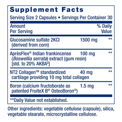 Life Extension ArthroMax® Advanced NT2 Collagen™ & AprèsFlex® – Gelenkgesundheit, Mobilität, Glucosaminsulfat, Boswellia, 60 Kapseln, glutenfrei, nicht gentechnisch verändert