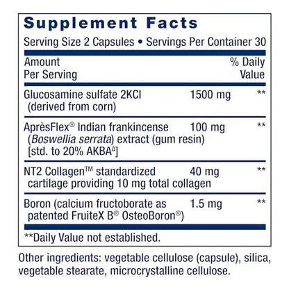 Life Extension ArthroMax® Advanced NT2 Collagen™ & AprèsFlex® – Gelenkgesundheit, Mobilität, Glucosaminsulfat, Boswellia, 60 Kapseln, glutenfrei, nicht gentechnisch verändert