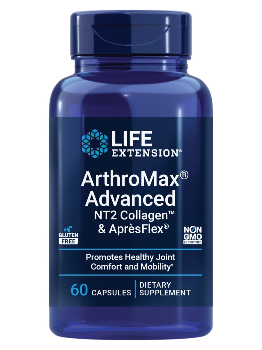Life Extension ArthroMax® Advanced NT2 Collagen™ & AprèsFlex® – Gelenkgesundheit, Mobilität, Glucosaminsulfat, Boswellia, 60 Kapseln, glutenfrei, nicht gentechnisch verändert