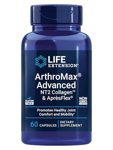 Life Extension ArthroMax® Advanced NT2 Collagen™ & AprèsFlex® – Gelenkgesundheit, Mobilität, Glucosaminsulfat, Boswellia, 60 Kapseln, glutenfrei, nicht gentechnisch verändert