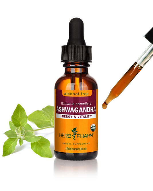 Herb Pharm Bioaktiver Ashwagandha-Flüssigextrakt ohne Alkohol – Stimmungsunterstützung, veganes Ashwagandha-Wurzel-Glycerit, geschmackvolles Adaptogen für Erwachsene, nicht-GVO, 30 ml