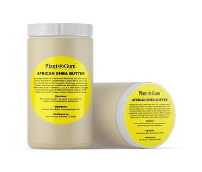 Plant Guru Rohshea-Butter, roh, 100% rein, unraffiniert, Elfenbein - 32 Unzen (907 g) - Ideale Feuchtigkeitscreme für trockene Haut, Körper, Gesicht und Haarwachstum - Großartig für DIY-Seife und Lippenbalsam