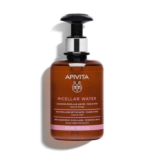 Apivita Mizellenwasser mit Rose & Honig, feuchtigkeitsspendend & pflegend, für Gesicht & Augen, 300 ml
