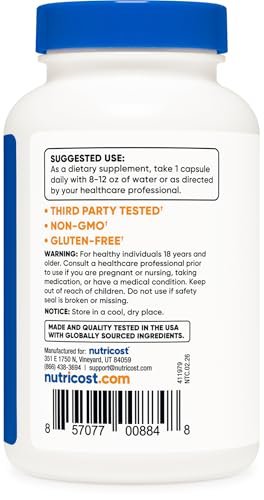 Nutricost Holunderbeeren Kapseln 575mg (120 Kapseln) – Schwarzer Holunder, vegetarisch, glutenfrei & nicht-GMO