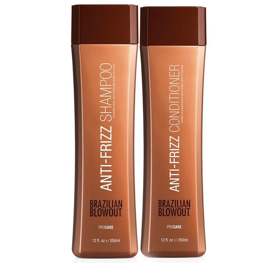 Brazilian Blowout Anti-Frizz Shampoo & Conditioner Set, 2er-Pack (je 355 ml)