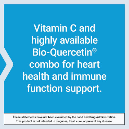 Life Extension Vitamin C + Bio-Quercetin® – Herz-Kreislauf-Gesundheit & Immununterstützung, hoch bioverfügbar, glutenfrei, nicht-GVO, vegetarisch, 60 Tabletten