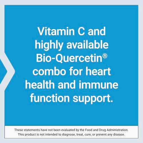 Life Extension Vitamin C + Bio-Quercetin® – Herz-Kreislauf-Gesundheit & Immununterstützung, hoch bioverfügbar, glutenfrei, nicht-GVO, vegetarisch, 60 Tabletten
