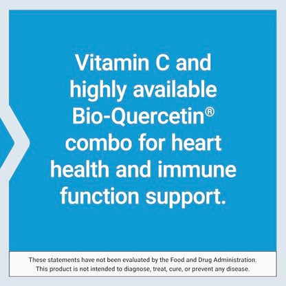 Life Extension Vitamin C + Bio-Quercetin® – Herz-Kreislauf-Gesundheit & Immununterstützung, hoch bioverfügbar, glutenfrei, nicht-GVO, vegetarisch, 60 Tabletten