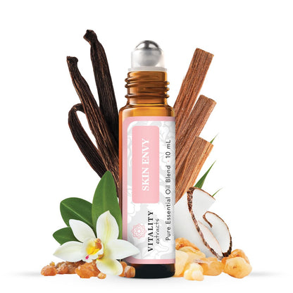 Vitality Skin Envy Gesichts-Feuchtigkeits-Serum mit Kokosöl, Kollagen, Vitamin E, vegan, Sandelholz und Weihrauch