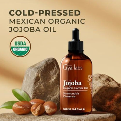 Gya Labs USDA Bio-Jojobaöl - 100 ml - Trägeröl für Haare, Haut, Gesicht, Kopfhaut & Körpermassage