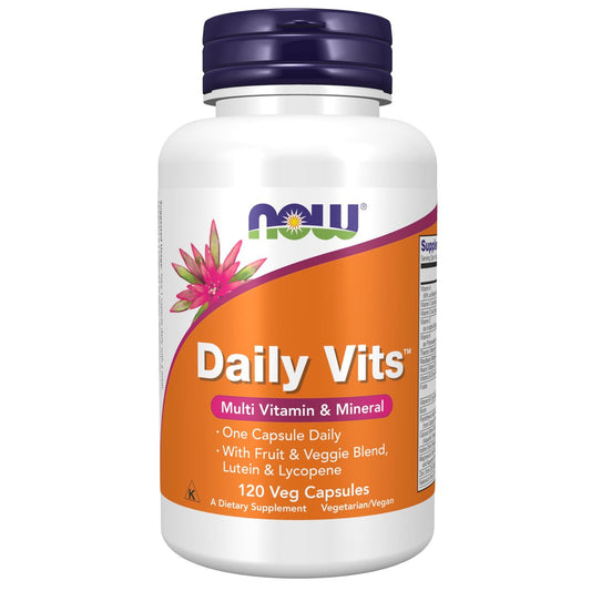 NOW Foods Tägliche Vitamine mit Obst- und Gemüsemischung, Lutein und Lycopin, 120 vegane Kapseln