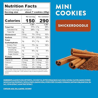 HighKey Low Carb Snickerdoodle Kekse – Keto Snacks, Diabetiker Desserts, glutenfrei, zuckerfrei, 3er-Pack