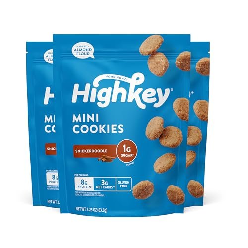 HighKey Low Carb Snickerdoodle Kekse – Keto Snacks, Diabetiker Desserts, glutenfrei, zuckerfrei, 3er-Pack