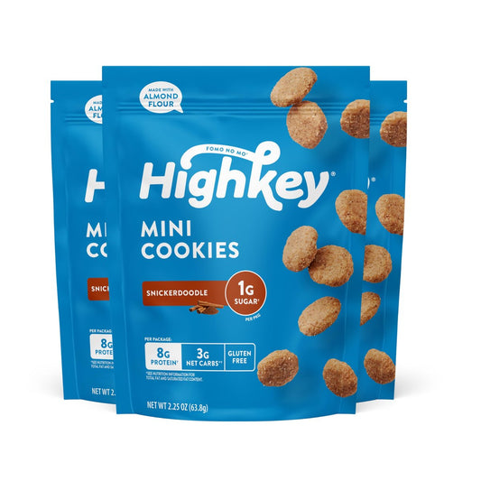 HighKey Low Carb Snickerdoodle Kekse – Keto Snacks, Diabetiker Desserts, glutenfrei, zuckerfrei, 3er-Pack