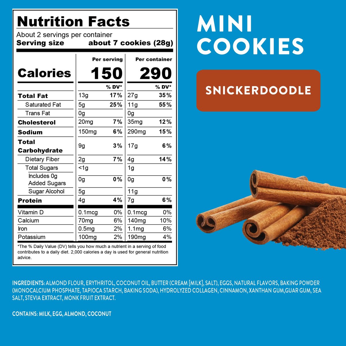 HighKey Low Carb Snickerdoodle Kekse – Keto Snacks, Diabetiker Desserts, glutenfrei, zuckerfrei, 3er-Pack