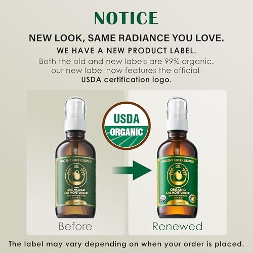 Ancient Greek Remedy Gesichtsöl für trockene Haut - Bio, unparfümiert, Anti-Aging-Serum mit Jojoba, Hagebutte, Mandel, Olive, Vitamin E - Gua Sha Öl - Natürliche Körperfeuchtigkeitspflege für Frauen & Männer 118 ml