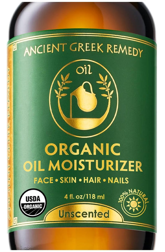 Ancient Greek Remedy Gesichtsöl für trockene Haut - Bio, unparfümiert, Anti-Aging-Serum mit Jojoba, Hagebutte, Mandel, Olive, Vitamin E - Gua Sha Öl - Natürliche Körperfeuchtigkeitspflege für Frauen & Männer 118 ml
