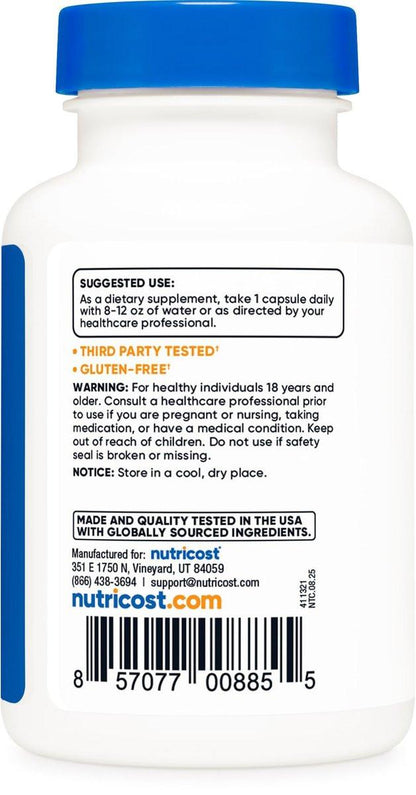 Nutricost Vitamin B1 (Thiamin) 100mg, 120 Kapseln - Glutenfrei und Nicht-GVO