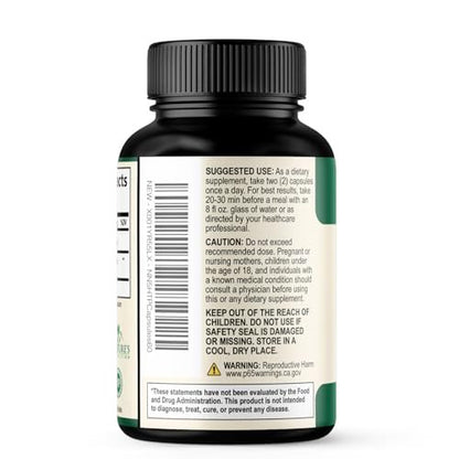 5-HTP Kapseln, 180 mg pro Portion – 5 HTP Supplement plus Calcium für Gehirngesundheit & Schlafunterstützung, Extra starke Griffonia Simplicifolia 5-HTP Formel, 5HTP, in den USA abgefüllt – 60 Kapseln