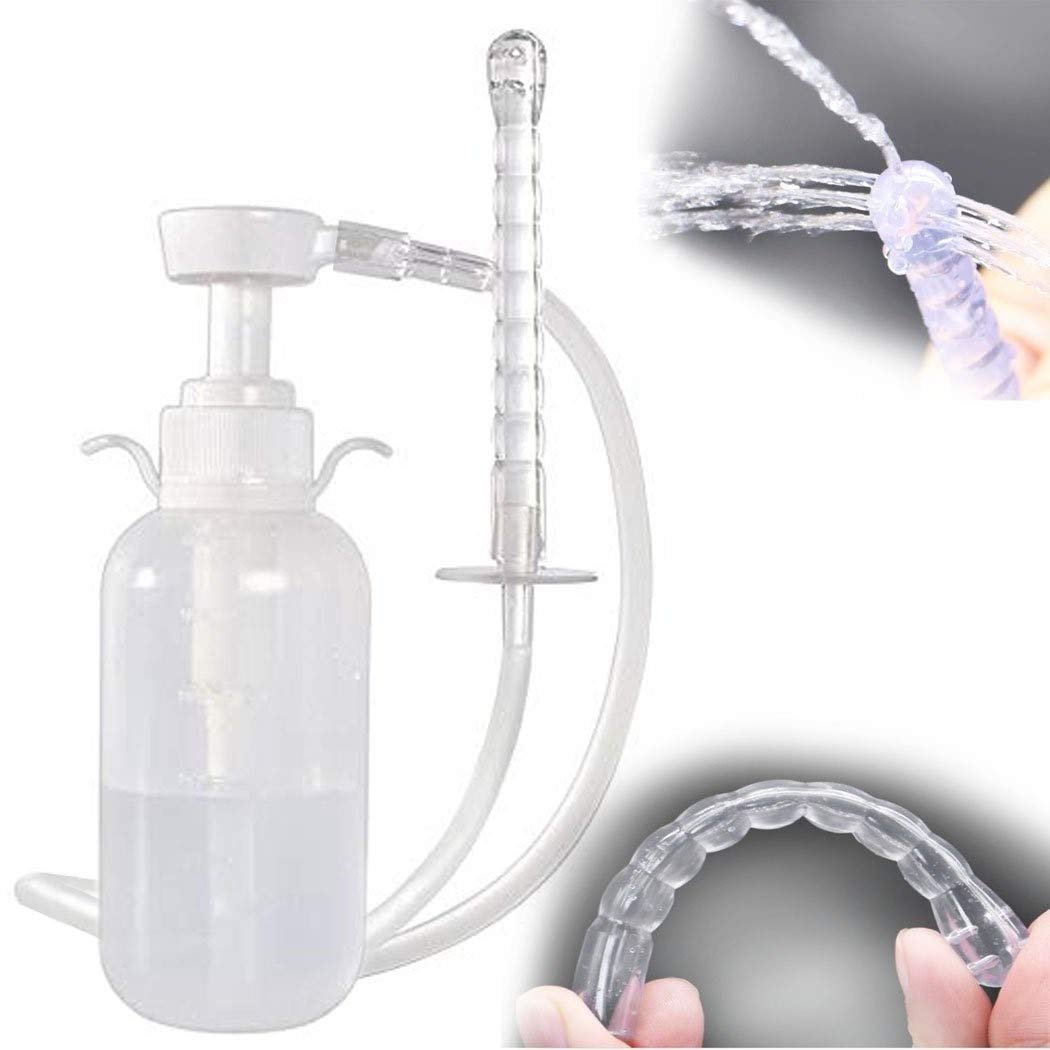 Wiederverwendbares Vaginalreinigungssystem – Exzellenter Vaginalreiniger, manuelle Druckreinigung, 100 % sicher, 300 ml Fassungsvermögen, inklusive 2 zusätzlicher Düsenaufsätze, von Ärzten empfohlen (300 ml)