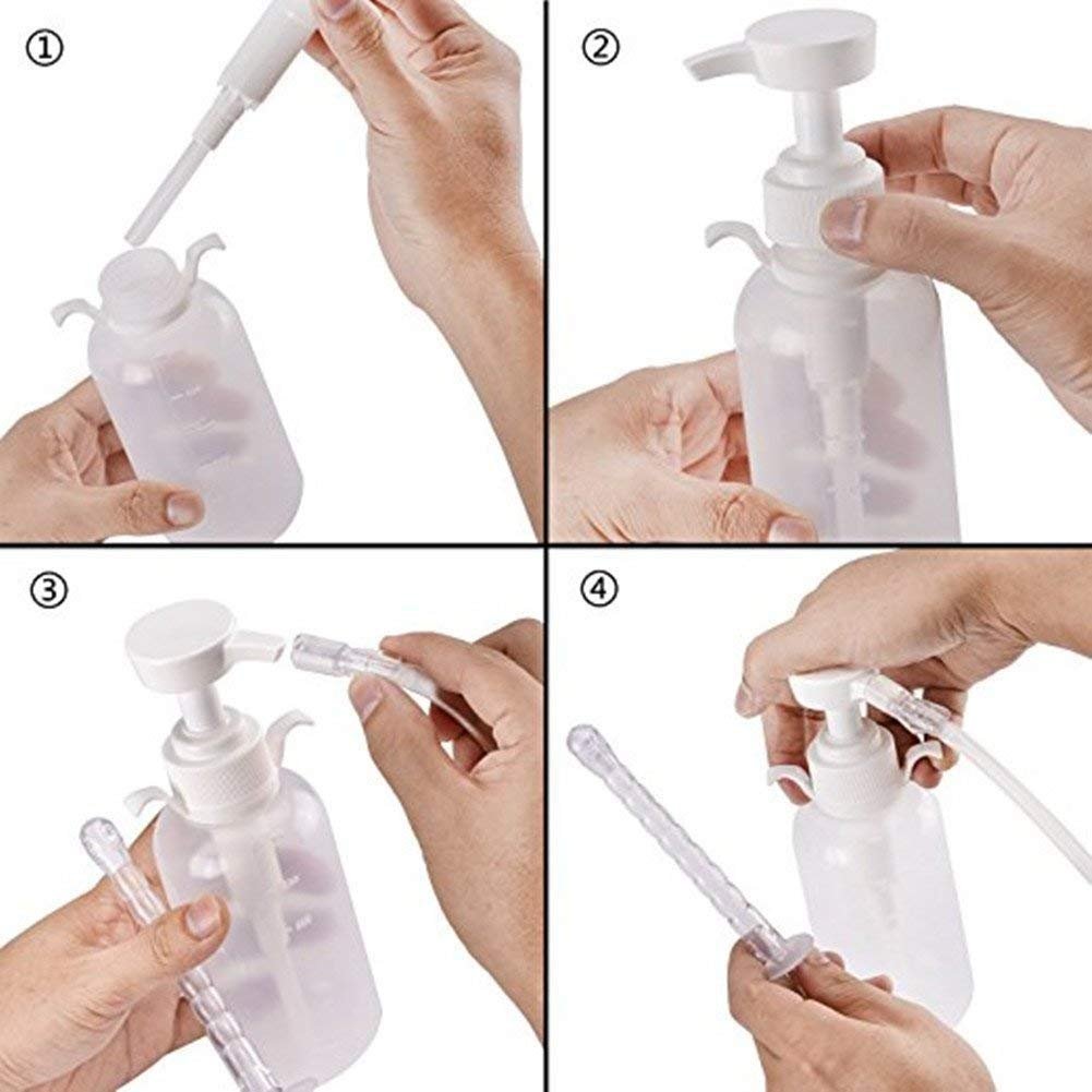 Wiederverwendbares Vaginalreinigungssystem – Exzellenter Vaginalreiniger, manuelle Druckreinigung, 100 % sicher, 300 ml Fassungsvermögen, inklusive 2 zusätzlicher Düsenaufsätze, von Ärzten empfohlen (300 ml)