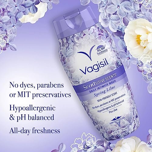 Vagisil Intimwaschgel Frühlingsflieder, pH-ausgeglichen, gynäkologisch getestet, 355 ml