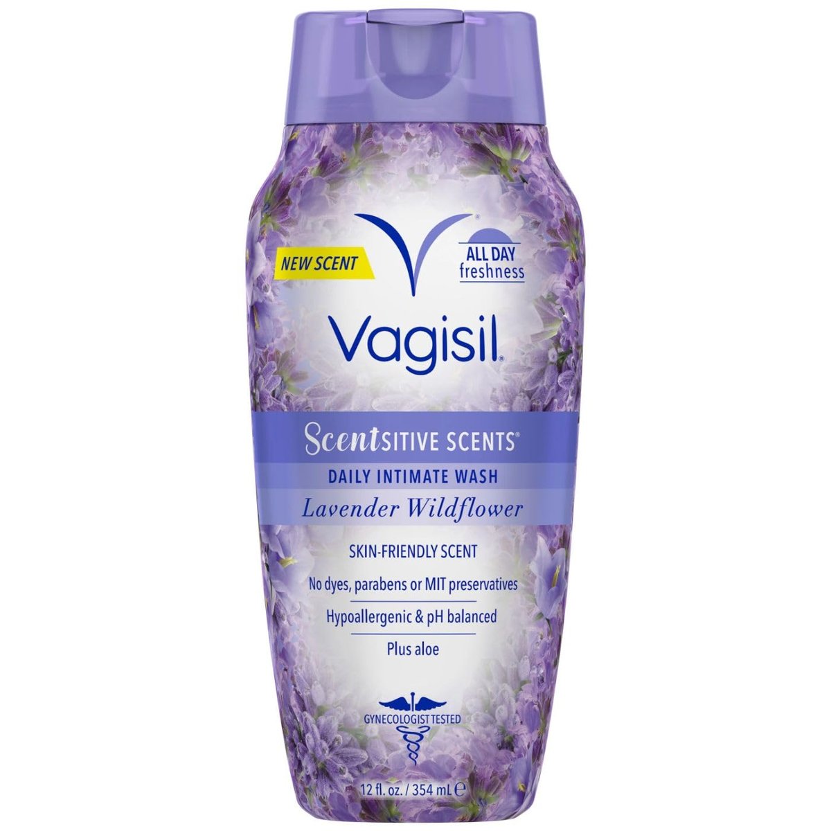 Vagisil Intimwaschgel Frühlingsflieder, pH-ausgeglichen, gynäkologisch getestet, 355 ml