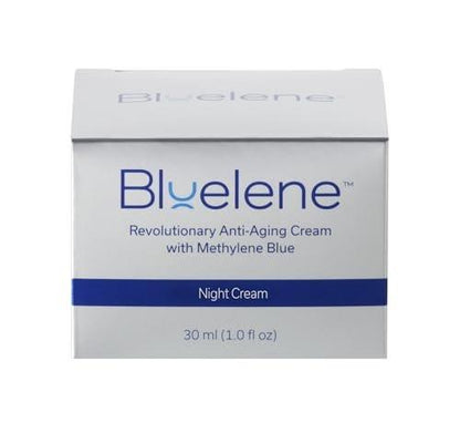 Bluelene Anti-Falten Nachtcreme mit Methylenblau – Revolutionäre Hautpflege für empfindliche Haut (30 ml)
