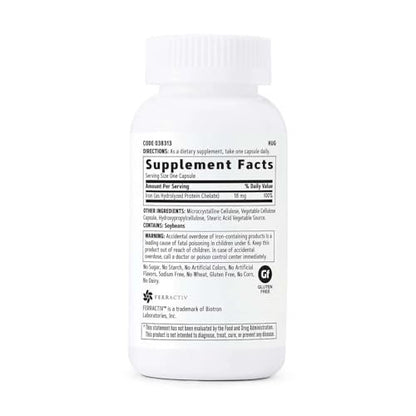 GNC Gentlesorb Eisen 18 mg Nahrungsergänzungsmittel – Unterstützt die Bildung roter Blutkörperchen, 90 Portionen