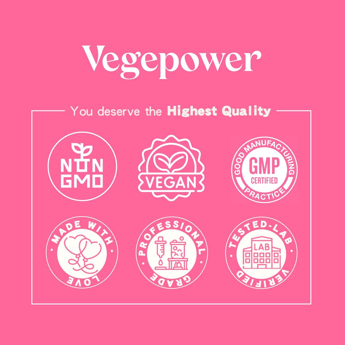 VEGEPOWER Biotin Gummies 10000mcg – Vegane Biotin Vitamine für Haarwachstum, gesunde Haut & Nägel, für Frauen & Männer – Nicht-GMO, 60 Stück
