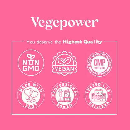 VEGEPOWER Biotin Gummies 10000mcg – Vegane Biotin Vitamine für Haarwachstum, gesunde Haut & Nägel, für Frauen & Männer – Nicht-GMO, 60 Stück