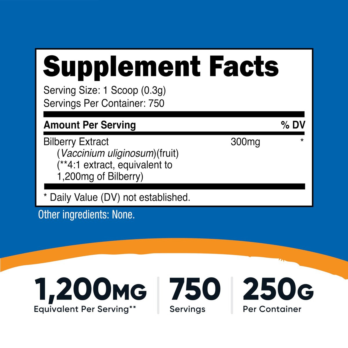 Nutricost Bilberry Pulver 250 Gramm – Glutenfrei und Nicht-GMO