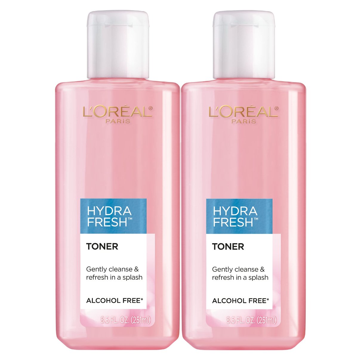 L'Oréal Paris HydraFresh Gesichtswasser mit Pro-Vitamin B5 für einen glatteren, strahlenderen Teint, 2er-Pack (2 x 250 ml)