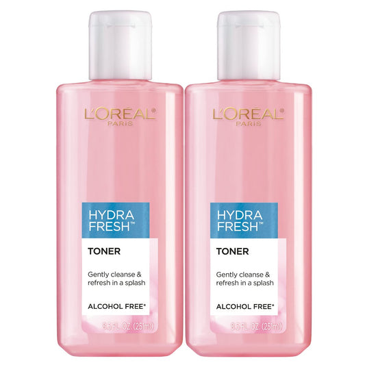 L'Oréal Paris HydraFresh Gesichtswasser mit Pro-Vitamin B5 für einen glatteren, strahlenderen Teint, 2er-Pack (2 x 250 ml)