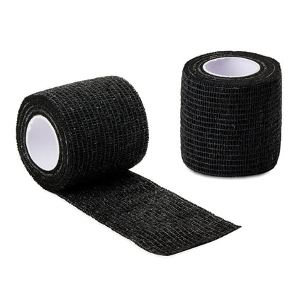 BISIBITA2 Sensi Wrap Grip Cover Sport Selbstklebende Bandage 2 Zoll x 5 Yards 24 Stück (Schwarz)