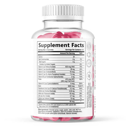 Hello Lovely! Haar Vitamine Gummibärchen für Haarwachstum - Beauty-Komplex für Haare, Haut & Nägel mit 5000mcg Biotin pro Portion - Unterstützt dichteres, stärkeres, strahlendes Haar für Frauen & Männer, Beerengeschmack - 120 Gummibärchen