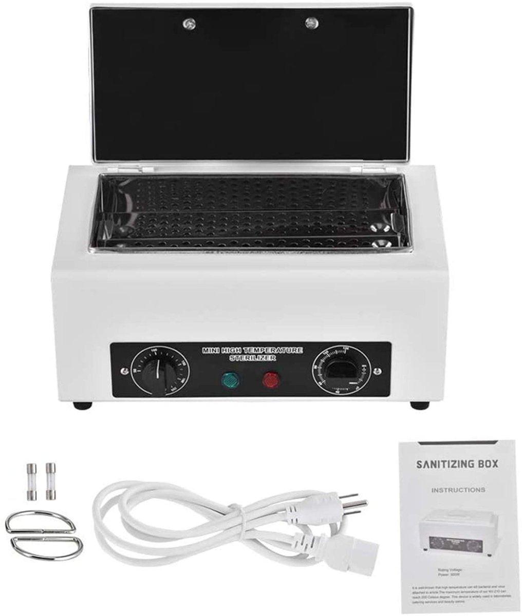 300W Wärmesterilisator NV-210 mit Timer – Desinfektionsbox für Nagel- und Friseurwerkzeuge, Salonausstattung